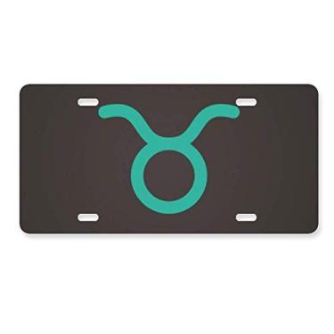 Imagem de DIYthinker Maio de abril Taurus padrão constelação placa de licença decoração de carro acessório de aço inoxidável