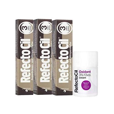 Imagem de Kit Refectocil 3 Tinta + 1 Oxidante Creme Nº3 Castanho Natural
