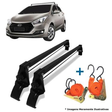 Imagem de Rack De Teto Hb20 Hatch 2012 Até 2019 + 2 Cintas Catraca