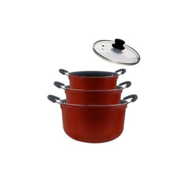 Imagem de Kit 3 Caçarolas Dona Chefa Antiaderente Em Alumínio 24 26