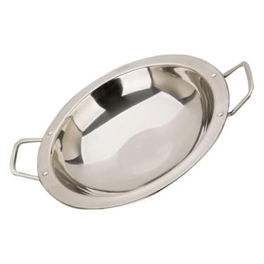 Imagem de FUNOMOCYA ânfora de pote seco frigideira panela de aço inoxidável wok de fritura de cozinha panela resistente utensílios de cozinha antiaderentes panelas de aço inoxidável plano