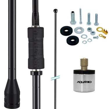 Imagem de Antena Px Bobinada Viuva Negra Argentina Black Mini  B-2009p + Adaptador Ac-20