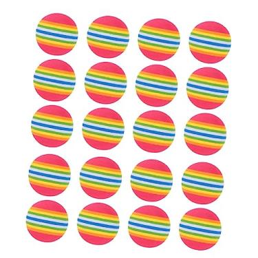 Imagem de SUPVOX 50 Unidades bola de arco-íris de golfe bola de prática interna bolas padrão bola pet bolas de golfe bola de treinamento praticar bola interior bola coberta bola saltitante Eva