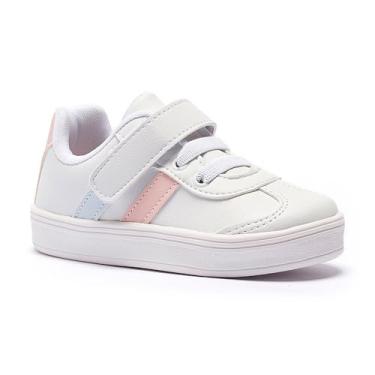 Imagem de Tênis Feminino Infantil Tininha Casual Escolar (Branco, BR, Criança de 1 a 3 anos, Numérico, 21)