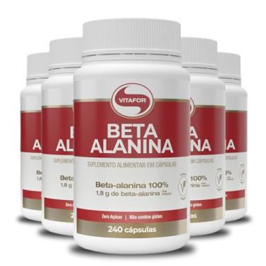 Imagem de Kit 5 Beta Alanina 500mg Vitafor 240 cápsulas