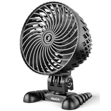 Imagem de AaoLin Ventilador de mesa USB, ventilador de mesa com velocidades variáveis CVT, portátil silencioso, mini ventilador pessoal de mesa para quarto, casa, escritório (preto-02)
