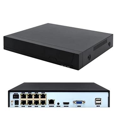 Imagem de REVODATA H.265 8CH POE NVR, HD 1080P/3MP/4MP/5MP NVR POE gravador de vídeo em rede para sistema de segurança CCTV, 8 canais Power Over Ethernet para câmera CCTV, suporta HDD de até 10 TB (POE4008ES)