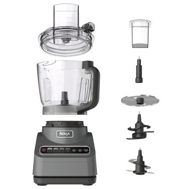 Imagem de Ninja Processador de alimentos, Professional Plus, 1000 watts de pico, 4 funções para cortar, fatiar, purê e massa com tigela de processador de 9 xícaras, 3 lâminas, calha e empurrador de alimentos,