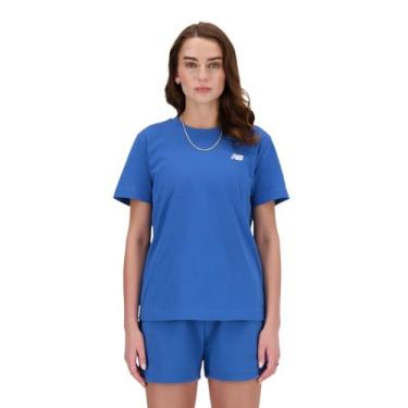 Imagem de New Balance Camiseta feminina Sport Essentials Jersey, Ágata azul, GG