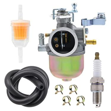 Imagem de Bynor Carburador com filtro de combustível e vela de ignição adequado para carrinho de golfe Yamaha G1 carro a gás 2 ciclos carburador de motor J24-14101-01 J24-14101-00 1983 1984 1985 1986 1987 1988