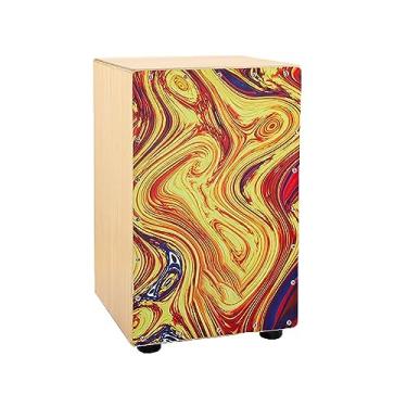 Imagem de Caixa Cajon Tambor Caixa de Madeira Instrumento Musical Tambor de Mão Instrumento de Percussão Fácil de Aprender (F)