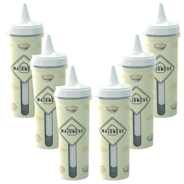 Imagem de Kit com 6 Bisnagas para Maionese 250ml com Tampa de Rosca e Pino Higiênico