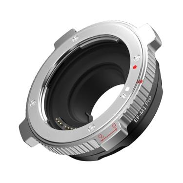 Imagem de VILTROX Adaptador de lente de foco automático EF-M1 Pro Conversor de montagem de lente com trava de segurança compatível com lentes Canon EOS EF/EF-S para câmeras M4/3 MFT GH4 GH5 GF6 GX7 E-M5 E-M10II