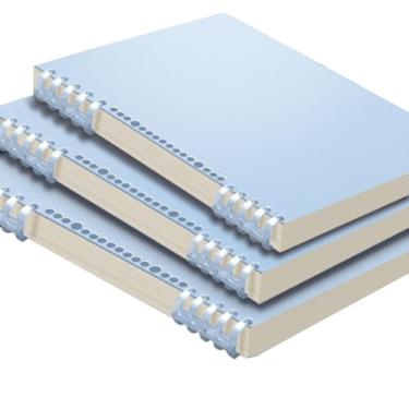 Imagem de Joucien 1 unidade - Pasta de folhas soltas para estudantes, caderno de folhas soltas destacável e não confortável à mão, caderno artístico de estilo minimalista-1 conjunto (azul)-A4 (em branco) 60