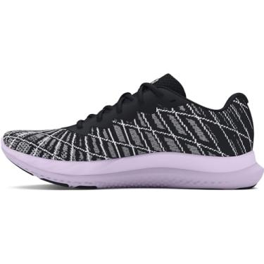 Imagem de Under Armour Charged Breeze 2 Tênis de corrida feminino, (003) Preto/Branco/Roxo Sal, 40