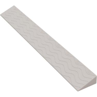 Imagem de Rampa de limiar para porta, rampa de borracha de 3 cm para cadeiras de rodas - Rampa de limiar de porta para facilitar a mobilidade - Rampa de porta portátil para idosos e deficientes, creme