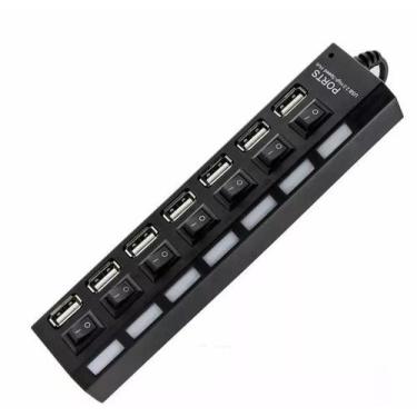 Imagem de HUB USB Exbom UH-257 7 Portas USB 2.0 Plug and Play