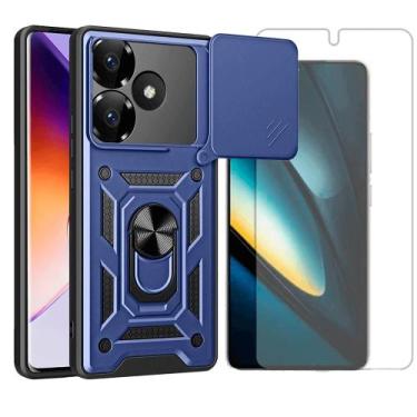 Imagem de Capa Capinha Anel Para Xiaomi Poco F6 5G + Pelicula Hidrogel - GR Glob