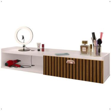 Imagem de Penteadeira Camarim Decor Suspensa Mesa Bancada Cantinho Maquiagem Por