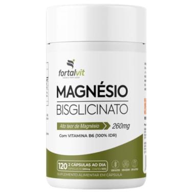 Imagem de Magnésio Bisglicinato Longa Duração: 2 Meses de Uso, 260mg Magnésio + Vitamina B6, 120 Cápsulas, Fortalvit