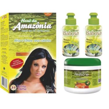 Imagem de Hene Po Divina Dama Incolor Amazonia 01x200gr+Creme Branco incolor 500