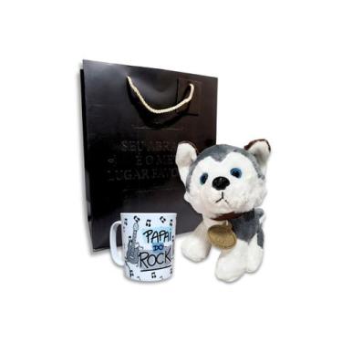 Imagem de Kit Dia dos Pais Caneca 350ml + Cachorro de Pelúcia + Sacola - MultiA