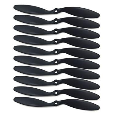 Imagem de skrnrhrery Propeller 8060 8x6 for RC Airplane Quadcopter Black Soft Propeller Blades Fold Resistant with 3.17 Shaft Diameter XXD Motor 10 Pieces Prop Accessories