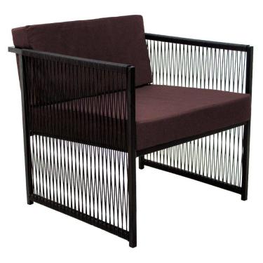 Imagem de Poltrona Santiago Para área Externa De Fibra Sintética Marrom