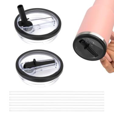 Imagem de Kurotel Tampa flip de canudo de 1,134 g para copo Stanley, substituição à prova de vazamento, compatível com copo Stanley Quencher, ajuste fácil para copo Stanley de 1,134 g - pacote com 2