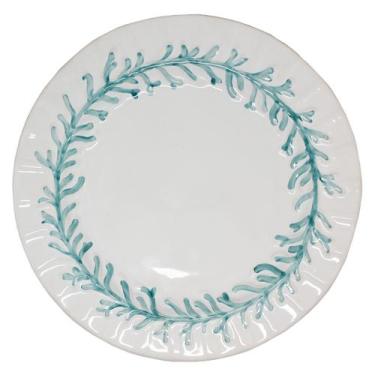 Imagem de Prato Raso de Cerâmica Coral Relevo Turquesa 26cm - Luiz Salvador