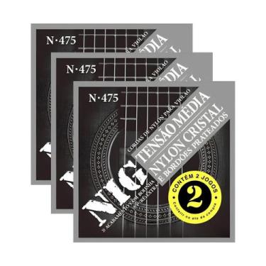 Imagem de Encordoamento Violão Nylon Tensão Média Nig N475 .028 Kit 6 Jogos PR2N