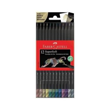 Imagem de Lápis de Cor Faber Castell Supersoft 12 Cores Metálicas - Faber-Castel