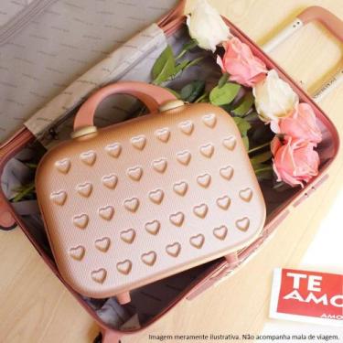 Imagem de Frasqueira de Viagem Maleta Necessaire Rígida ABS Grande de Mão Bordo 