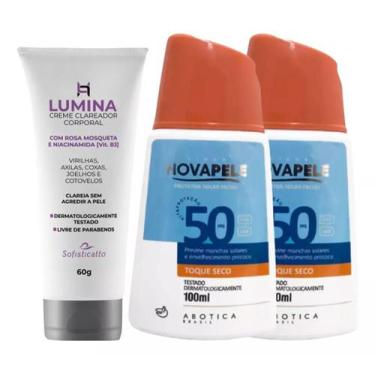 Imagem de Creme Clareador de Manchas Axila e Virilha + 2 Protetor Solar Nova Pel