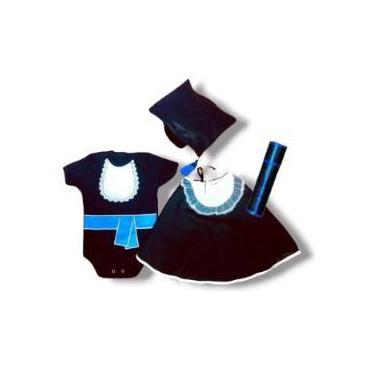 Imagem de Body Bebe Formatura de Mesversário - isis baby, Kit formatura azul, GG