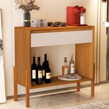 Imagem de Aparador Balcão Cantinho Café  100% MDF com 1 Uma Gaveta e Prateleira 