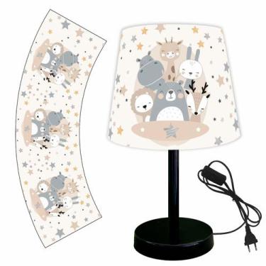 Imagem de Abajur luminaria 15x20 infantil quarto bebe safari arca de noe - ATACA