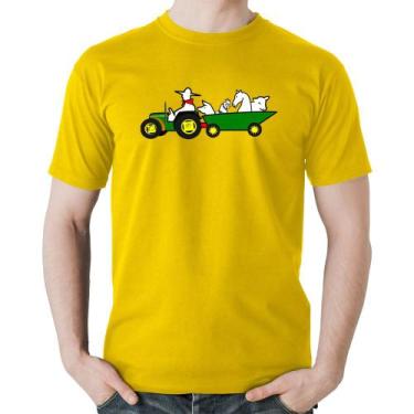 Imagem de Camiseta Algodão Fazendeiro - Foca na Moda, Amarelo, GG