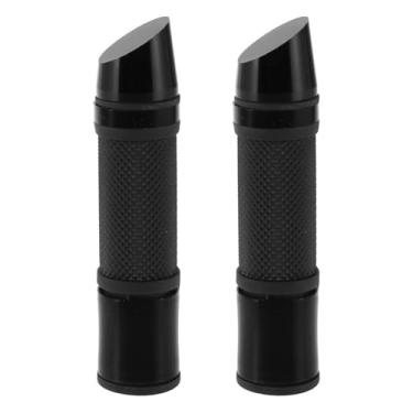 Imagem de Motoforti 7/20.3 cm 22 mm 15/40.6 cm 24 mm Capa universal para guidão de motocicleta de liga de alumínio de borracha para motocicleta, scooter, bicicleta, quadriciclo, preto, 1 par