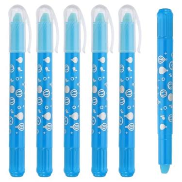 Imagem de PATIKIL Giz de cera de gel aquarela, 6 peças de giz de cera laváveis para colorir, desenhar, pintar, azul celeste