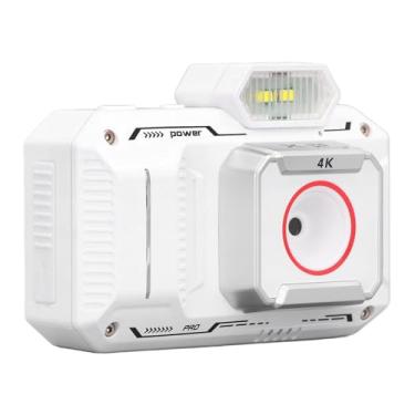 Imagem de Câmera Digital de 65 MP, Webcam Com Zoom Digital 4K 65 MP HD 18X, Tela LCD de 2,88 Polegadas, Vários Filtros, Foco Automático, Câmera de Vlogging Anti-vibração para (Branco)