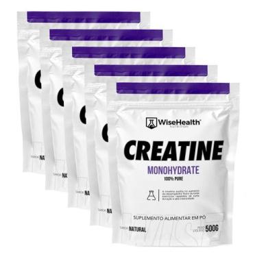 Imagem de Kit 2,5kg Creatina Monohidratada Pura Importada - Wisehealth