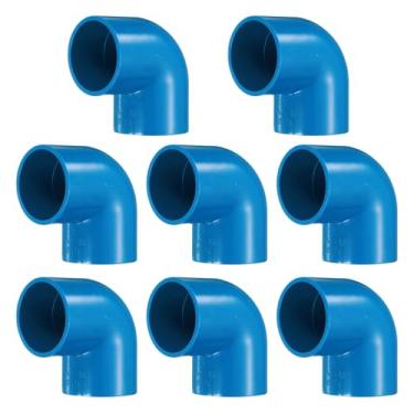 Imagem de HARFINGTON 8 peças de acessórios de tubulação de cotovelo de 90 graus 1 4/7 polegadas 2 vias PVC grau móveis canto conector ângulo cotovelo tomada lateral para esgoto encanamento tubo de drenagem
