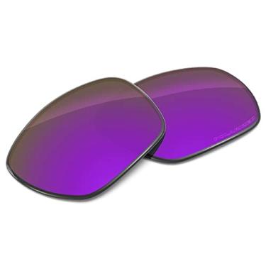 Imagem de Tintart Lentes de substituição de desempenho compatíveis com Oakley Plaintiff Squared OO4063 Polarizadas gravadas - roxo ameixa