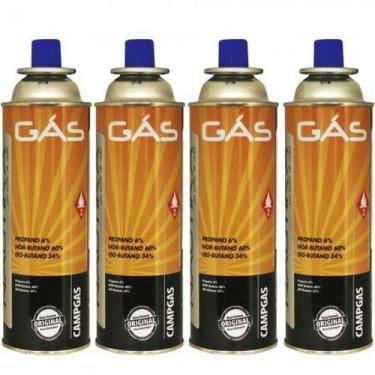 Imagem de Kit 4 LATAS Refil de Gás Butano 227G Uso Culinário, Maçarico, Camping,