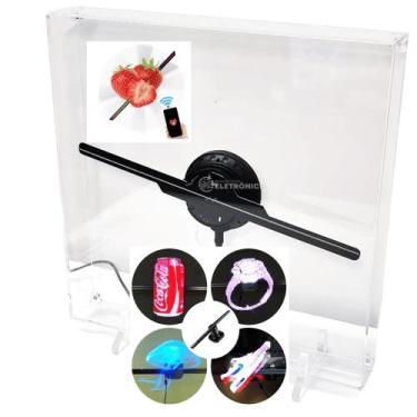Imagem de Display Holográfico 3D LED Fan com Suporte para Vídeos e GIFs Personal