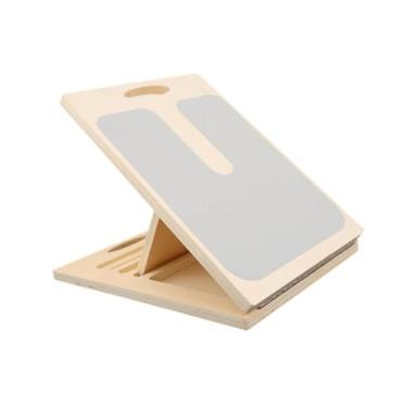 Imagem de Colaxi Placa de inclinação da maca de bezerro de madeira 40x30cm resistente portátil multifuncional para fazer exercícios de alongamento Placa de equilíbrio
