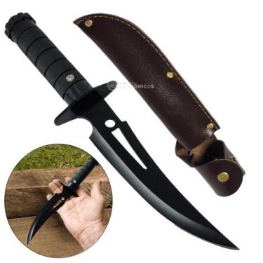 Imagem de Faca Explorer Baioneta de Sobrevivência Militar Preto com Bainha Confe