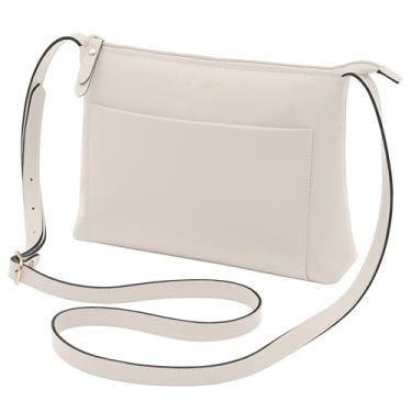 Imagem de Mariart Tacacá Bolsa Transversal Feminina de Couro Bovino Legítimo (Branco Tucano)