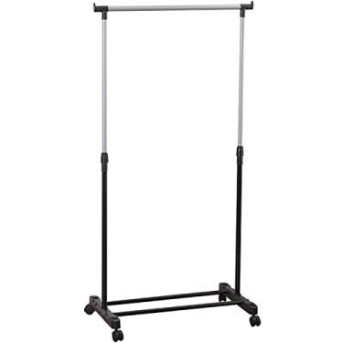 Imagem de LIFOND Cabide para roupa cabide com rodas, cabide com sapateira, aplique no quarto, sala de estar, barra de roupa de suporte fácil de montar para a decoração do quarto